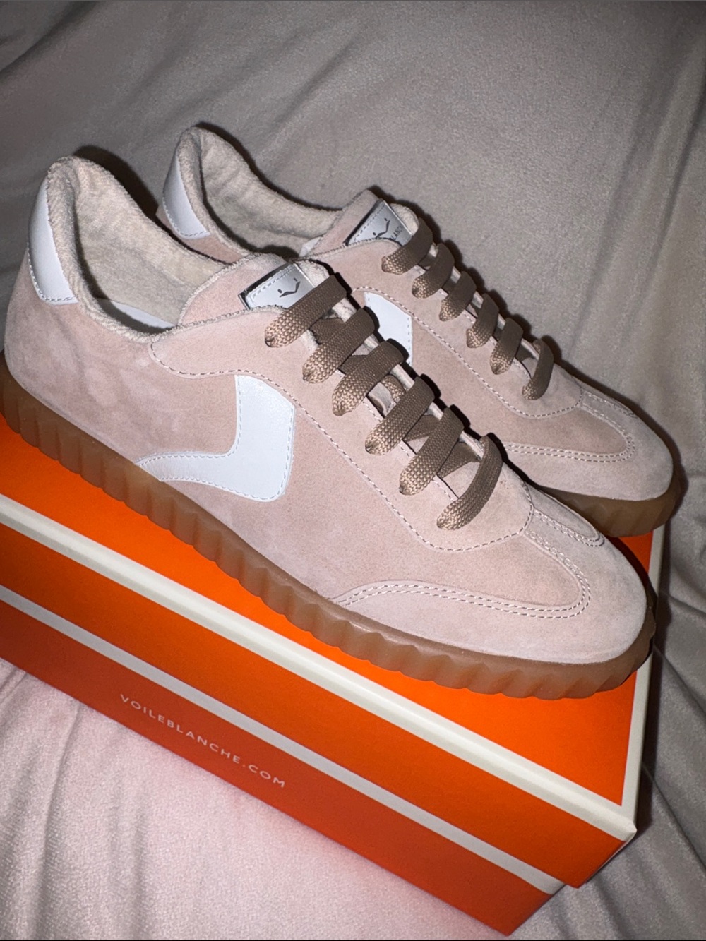NWT VOILE BLANCHE INES Sneaker in Powder-White (Light Beige) - Picture 10 of 16
